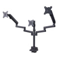 StarTech.com Desk Mount Triple Monitor Arm For Up To Three 27in Screens, VESA 75x75/100x100, Tool-Less Arm Adjustments, C-Clamp/Grommet Mount, Mechanical Spring Arm