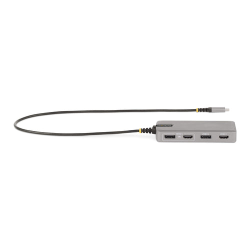 StarTech.com USB-C Triple Monitor Multiport Adapter, Dual 4K 60Hz + 4K 30Hz HDMI & DisplayPort, 3-Port USB 10Gbps Hub, 100W PD Pass-Through, GbE, Travel Dock, Windows & ChromeOS