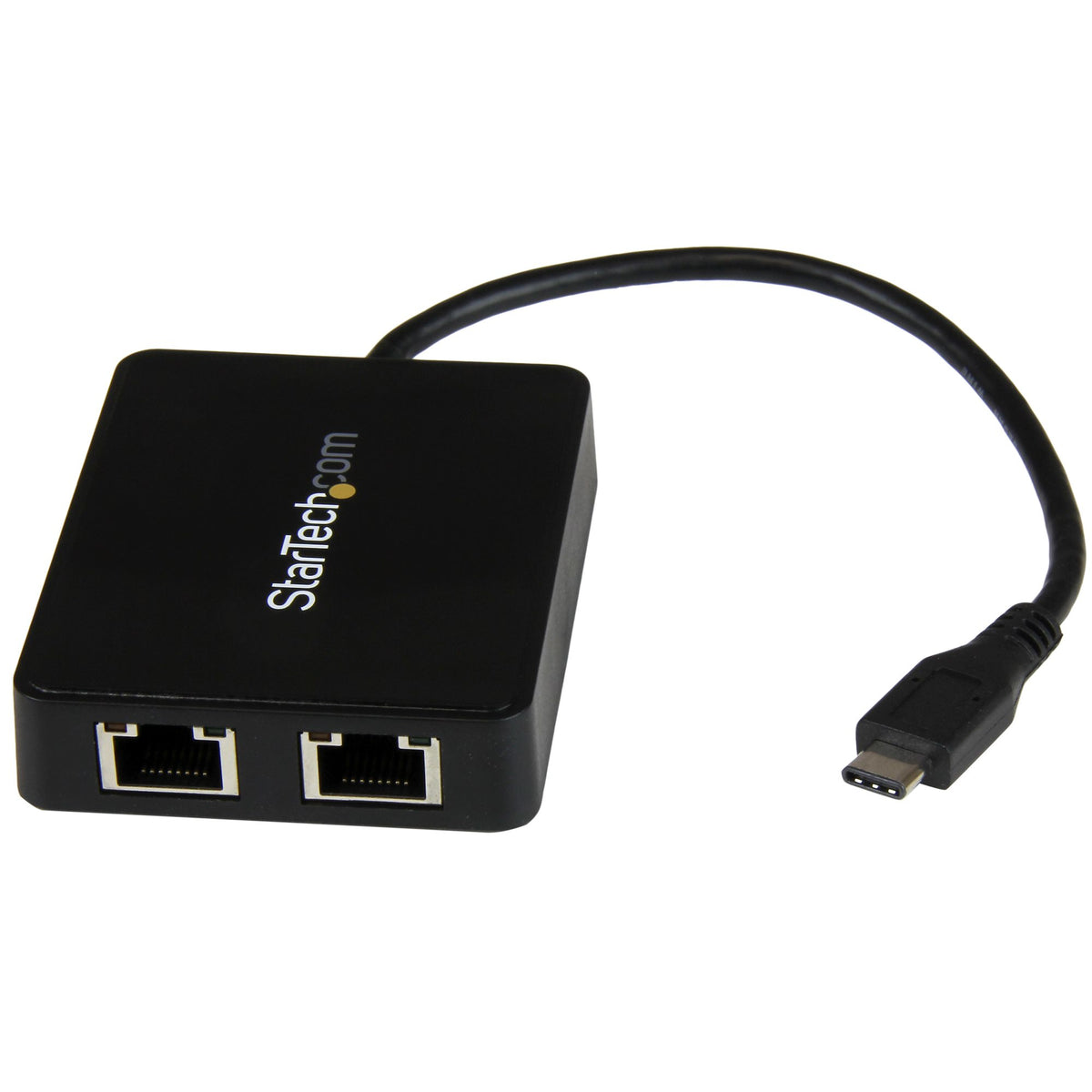 STARTECH USB-C TO DUAL GbE ADAPTER, USB 3.0(1), BLACK, 2YR