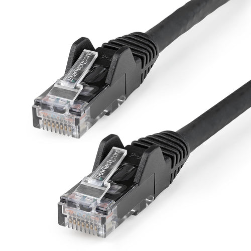 StarTech.com 10m CAT6 Ethernet Cable - LSZH (Low Smoke Zero Halogen) - 10 Gigabit 250Mhz 100W PoE RJ45 10GbE UTP Network Patch Cord Snagless with Strain Relief - Black, CAT 6, ETL Verified, 24AWG