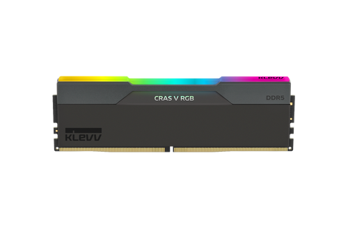 *Price Valid For SOH Only* Klevv KD5AGUA80-60A300G, CRAS V RGB, UDIMM, DDR5 32GB(2x16GB), 6000MHz, CL30, 1.35V, Black, Limited Lifetime Warranty