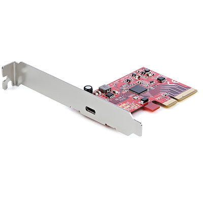 StarTech.com 1-Port USB 3.2 Gen 2x2 PCIe Card, USB-C 20Gbps PCI Express 3.0 x4 Controller, USB Type-C, Data Only, Windows/macOS/Linux, TAA - USB-C 20Gbps PCIe Card; Up to 15W (5V @ 3A) for charging - ASM3242