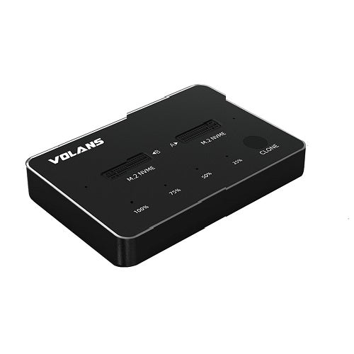 Volans VL-UCM2DS Aluminium 2-Bay USB-C (Gen 2) M.2 NVMe PCI-E SSD Docking Station with Clone, 1 Year Warranty